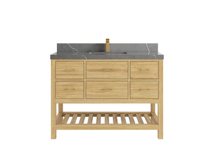 Parker Teak Wood 48 in. W x 22 in. D Single Sink Bathroom Vanity - photo 28