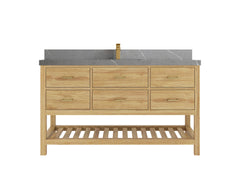 Parker Teak Wood 60 in. W x 22 in. D Single Sink Bathroom Vanity - photo 28