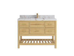 Parker Teak Wood 48 in. W x 22 in. D Single Sink Bathroom Vanity - photo 32