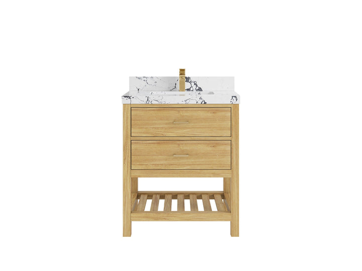 Parker Teak Wood 30 in. W x 22 in. D Single Sink Bathroom Vanity - photo 34
