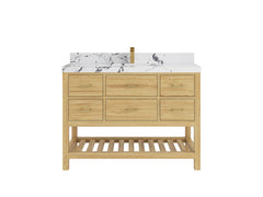 Parker Teak Wood 48 in. W x 22 in. D Single Sink Bathroom Vanity - photo 34