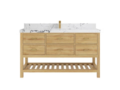 Parker Teak Wood 60 in. W x 22 in. D Single Sink Bathroom Vanity - photo 34