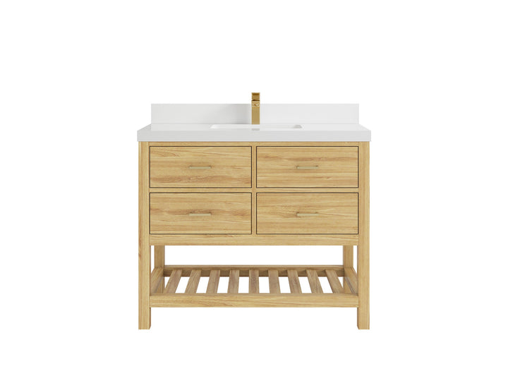 Parker Teak Wood 42 in. W x 22 in. D Single Sink Bathroom Vanity - photo 38