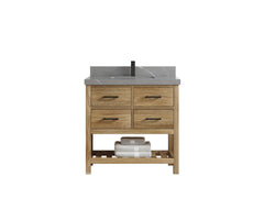 Parker Teak Wood 36 in. W x 22 in. D Center Sink Bathroom Vanity - photo 14