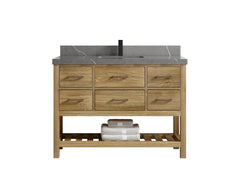 Parker Teak Wood 48 in. W x 22 in. D Single Sink Bathroom Vanity - photo 15