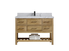 Parker Teak Wood 48 in. W x 22 in. D Single Sink Bathroom Vanity - photo 16