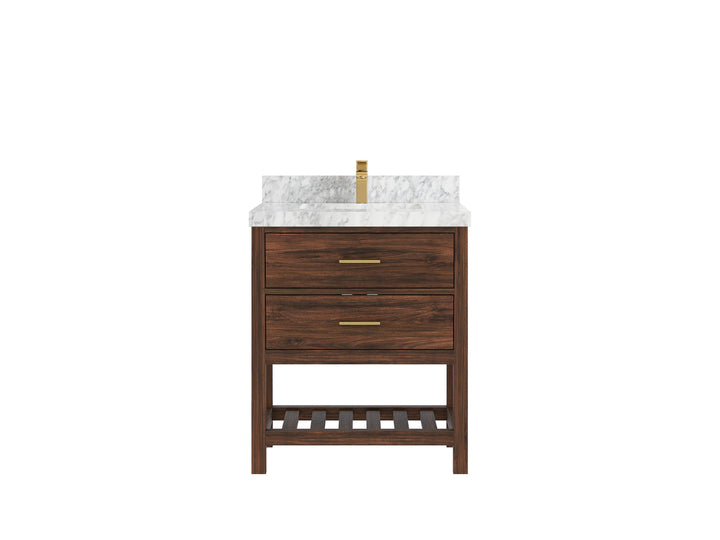 Parker Teak Wood 30 in. W x 22 in. D Single Sink Bathroom Vanity - photo 20
