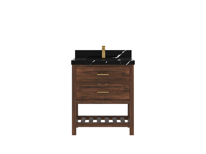 Parker Teak Wood 30 in. W x 22 in. D Single Sink Bathroom Vanity - photo 8