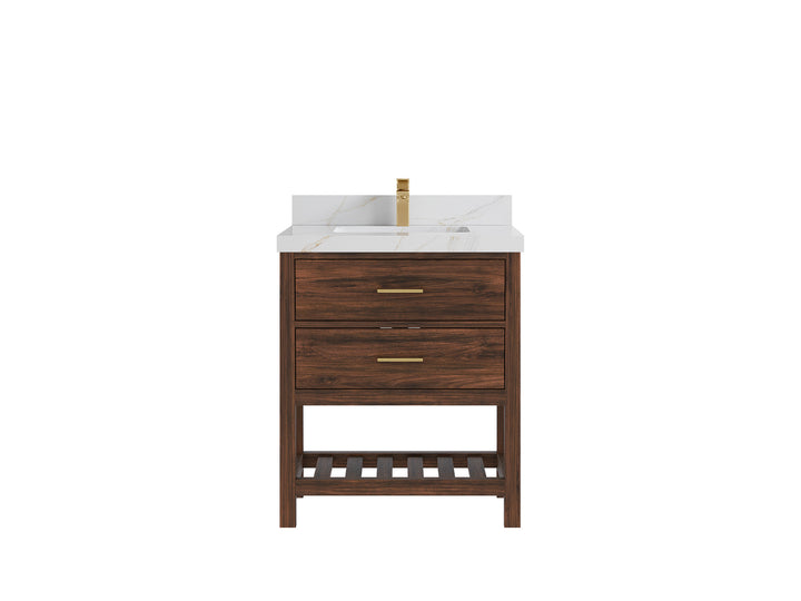 Parker Teak Wood 30 in. W x 22 in. D Single Sink Bathroom Vanity - photo 18