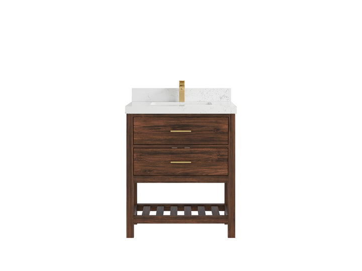 Parker Teak Wood 30 in. W x 22 in. D Single Sink Bathroom Vanity - photo 24