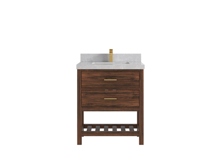 Parker Teak Wood 30 in. W x 22 in. D Single Sink Bathroom Vanity - photo 26