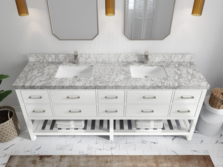 Parker 84 in. W x 22 in. D Double Sink Bathroom Vanity - photo 7