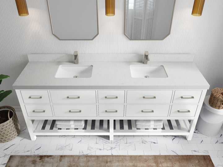 Parker 84 in. W x 22 in. D Double Sink Bathroom Vanity - photo 9