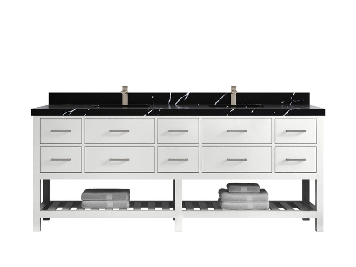 Parker 84 in. W x 22 in. D Double Sink Bathroom Vanity - photo 12