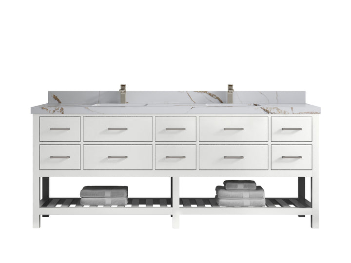 Parker 84 in. W x 22 in. D Double Sink Bathroom Vanity - photo 14