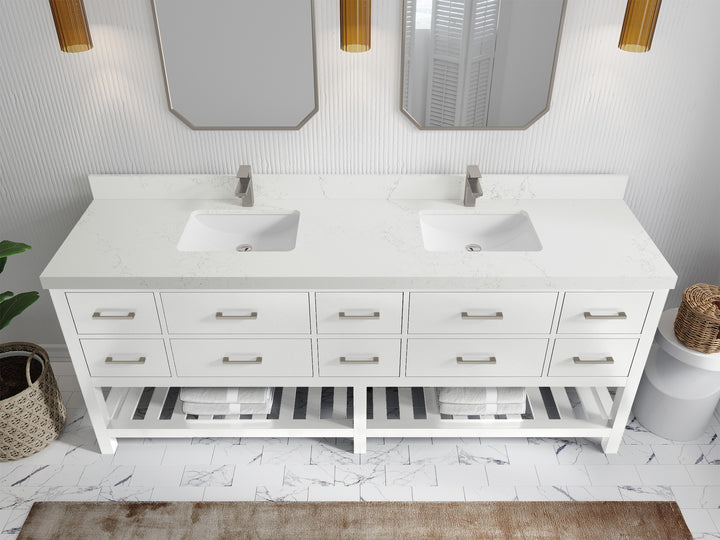 Parker 84 in. W x 22 in. D Double Sink Bathroom Vanity - photo 41