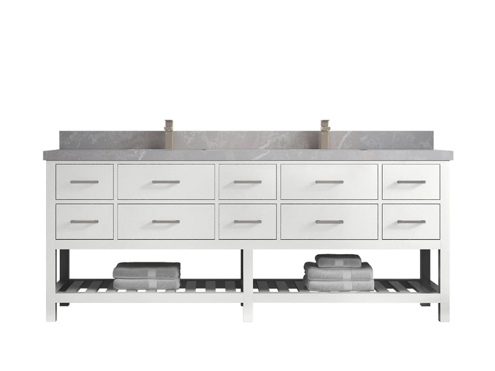 Parker 84 in. W x 22 in. D Double Sink Bathroom Vanity - photo 34