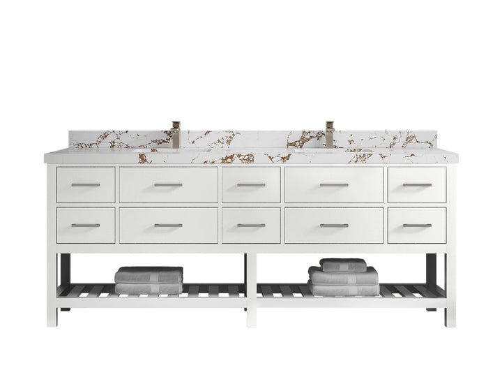 Parker 84 in. W x 22 in. D Double Sink Bathroom Vanity - photo 36