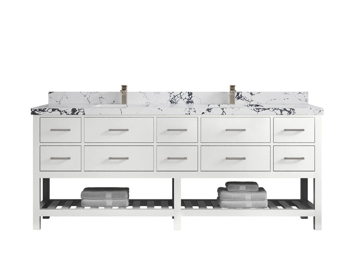 Parker 84 in. W x 22 in. D Double Sink Bathroom Vanity - photo 28