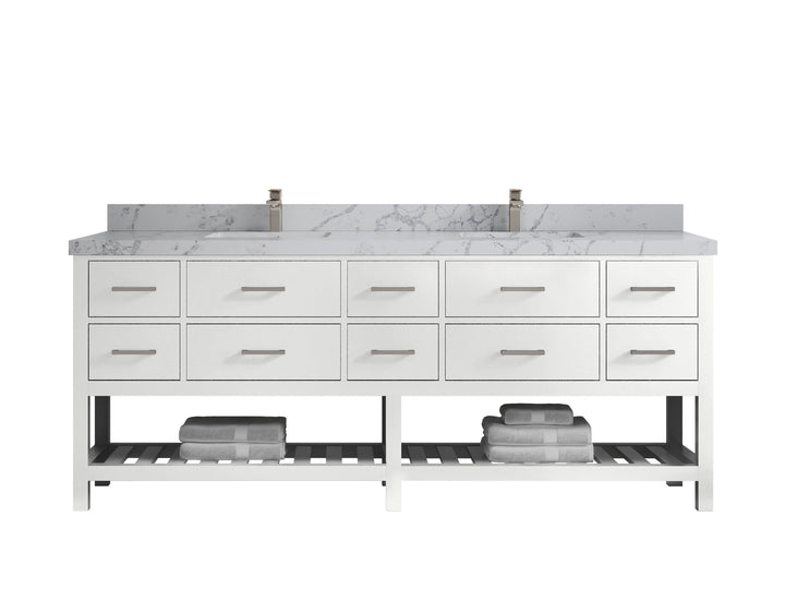 Parker 84 in. W x 22 in. D Double Sink Bathroom Vanity - photo 30