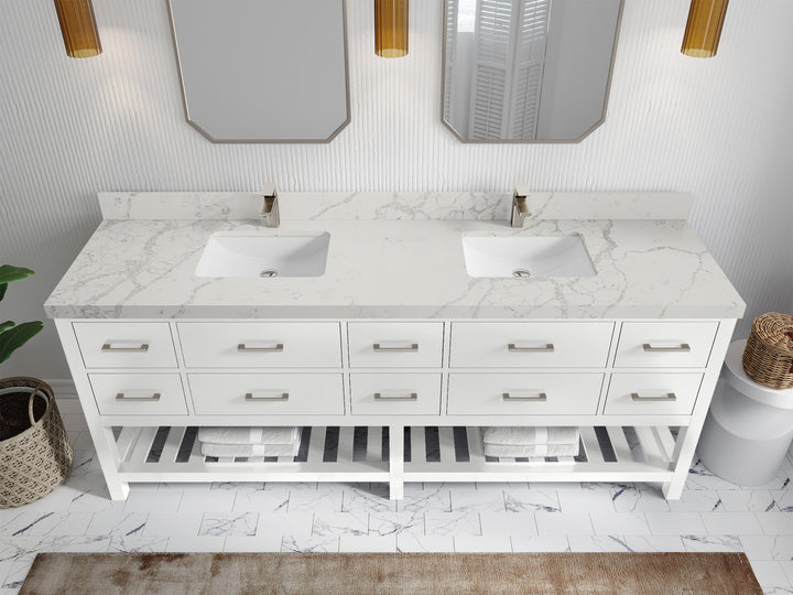 Parker 84 in. W x 22 in. D Double Sink Bathroom Vanity - photo 29