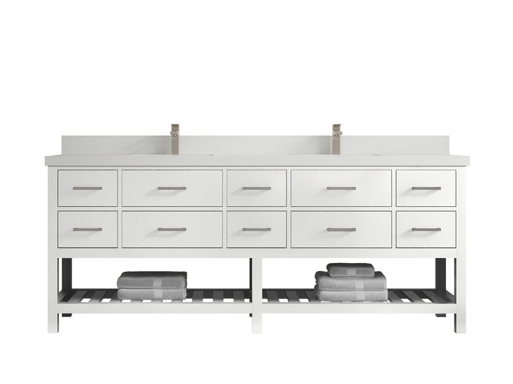 Parker 84 in. W x 22 in. D Double Sink Bathroom Vanity - photo 32