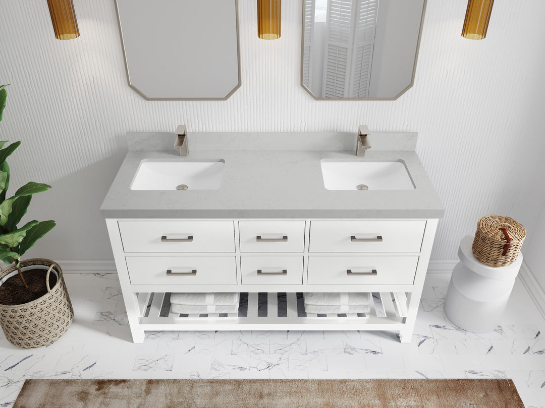 Parker 60 in. W x 22 in. D Double Sink Bathroom Vanity