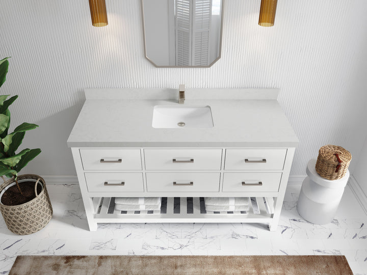 Parker 60 in. W x 22 in. D Single Sink Bathroom Vanity - photo 9