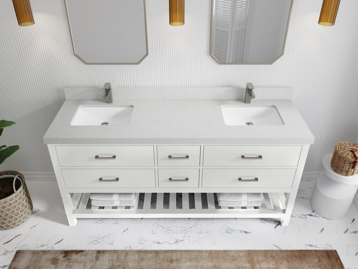 Parker 72 in. W x 22 in. D Double Sink Bathroom Vanity - photo 7