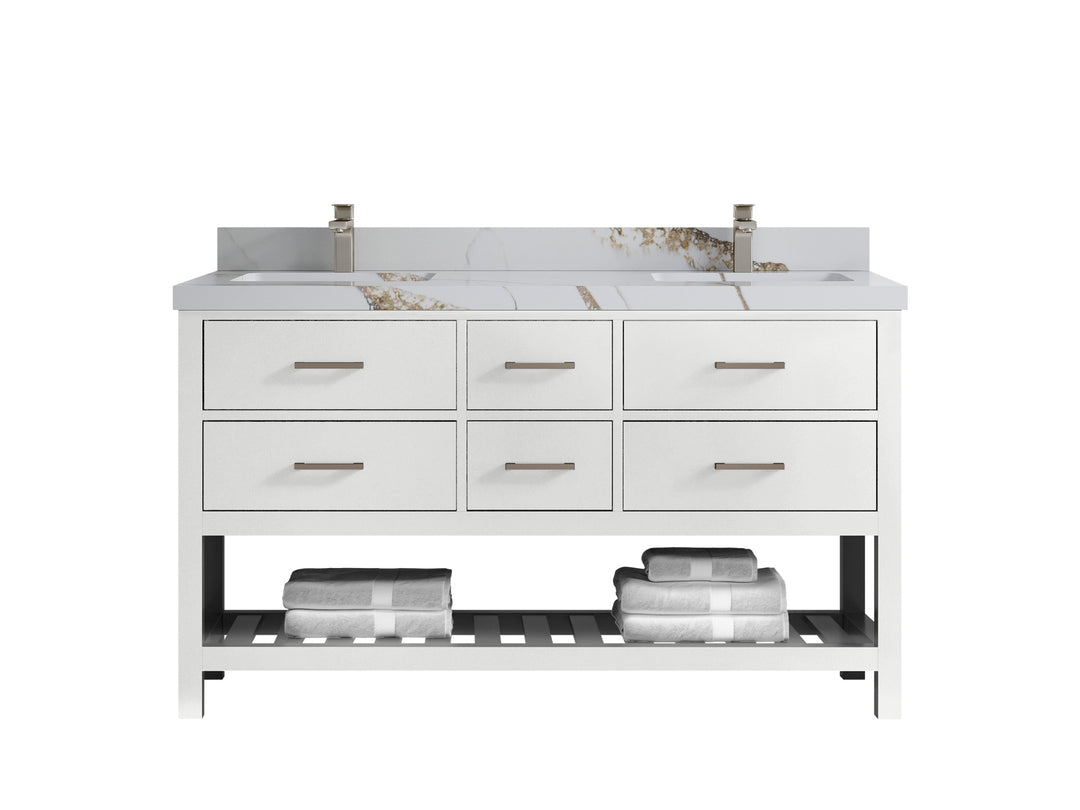 Parker 60 in. W x 22 in. D Double Sink Bathroom Vanity