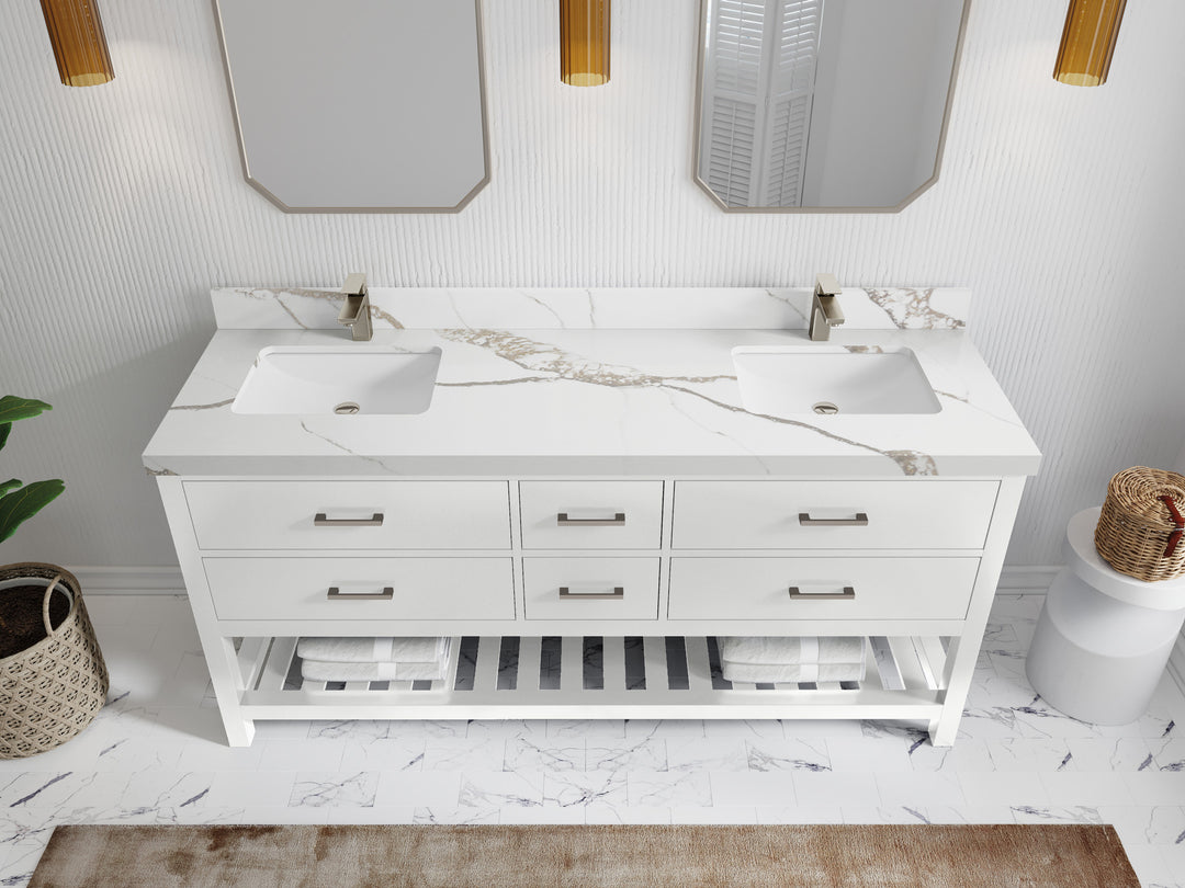 Parker 72 in. W x 22 in. D Double Sink Bathroom Vanity