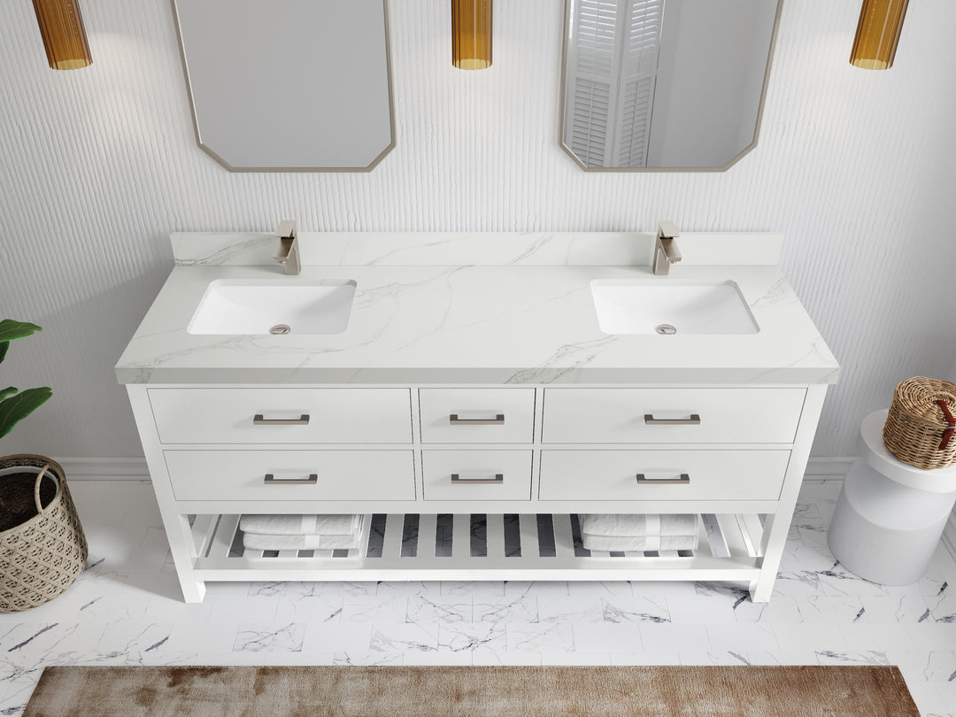 Parker 72 in. W x 22 in. D Double Sink Bathroom Vanity