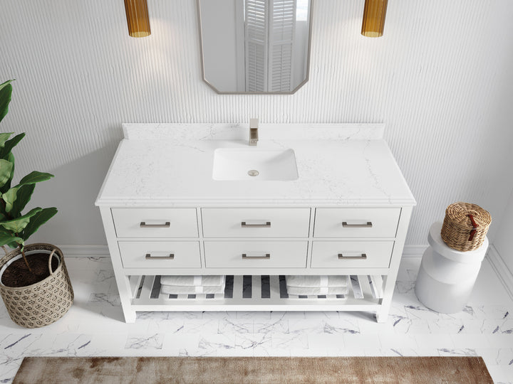 Parker 60 in. W x 22 in. D Single Sink Bathroom Vanity - photo 46