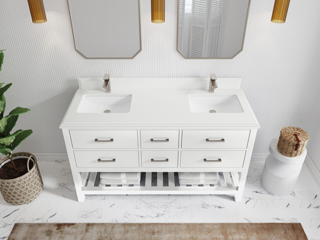 Parker 60 in. W x 22 in. D Double Sink Bathroom Vanity