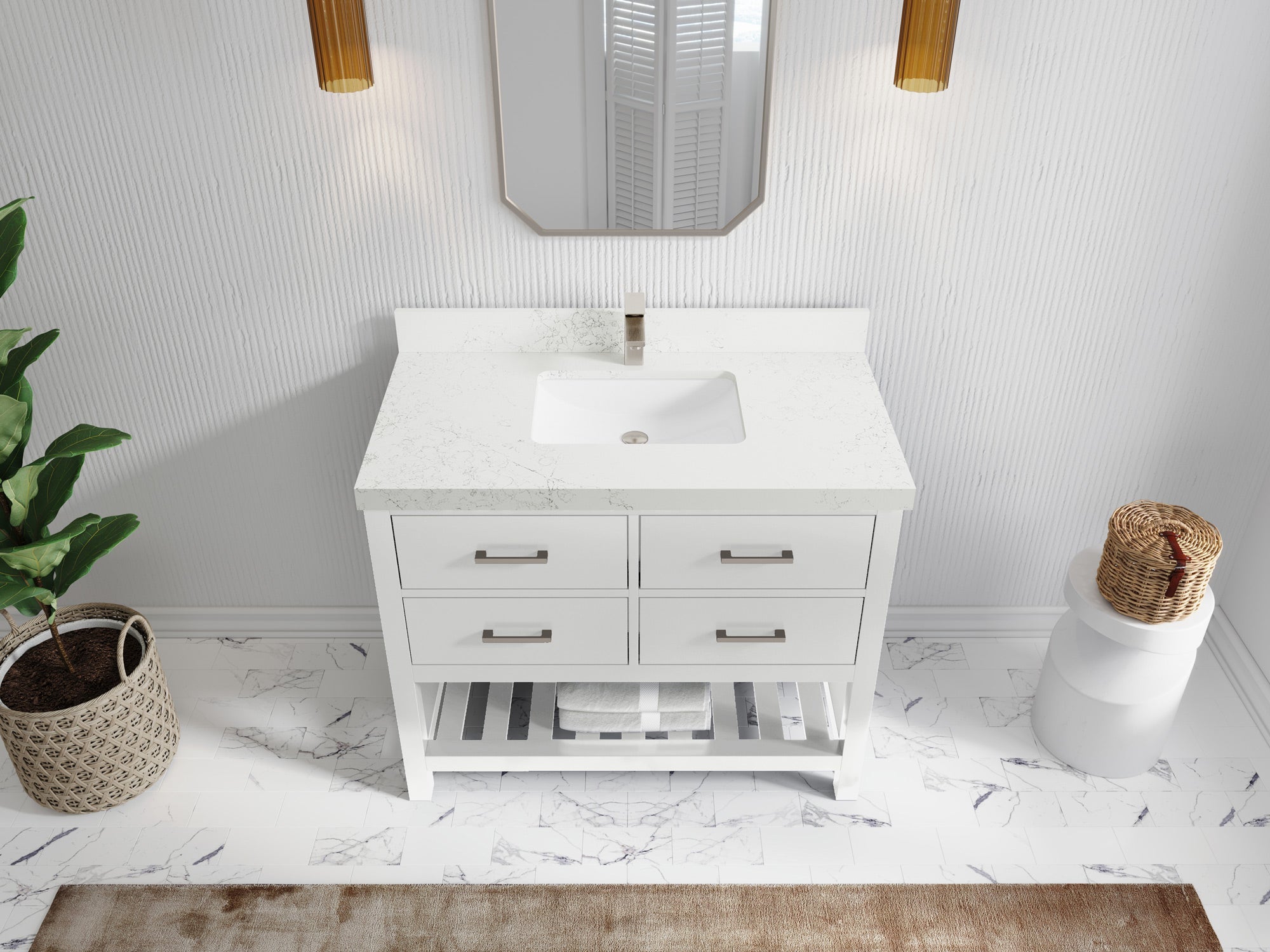 Parker 42 in. W x 22 in. D Single Sink Bathroom Vanity