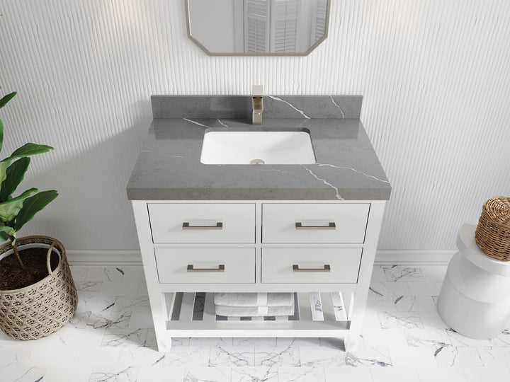 Parker 36 in. W x 22 in. D Single Sink Bathroom Vanity - photo 28