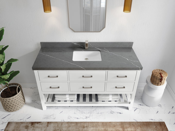 Parker 60 in. W x 22 in. D Single Sink Bathroom Vanity - photo 27