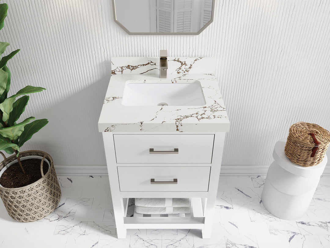 Parker 24 in. W x 22 in. D Single Sink Bathroom Vanity