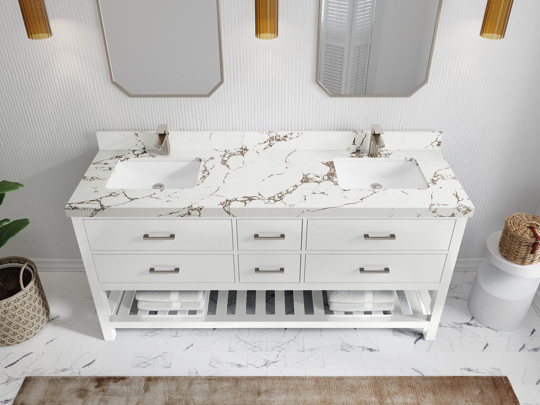 Parker 72 in. W x 22 in. D Double Sink Bathroom Vanity