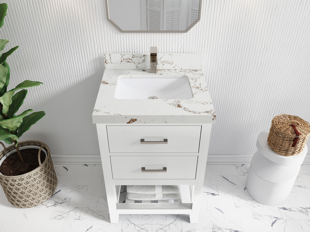 Parker 24 in. W x 22 in. D Single Sink Bathroom Vanity