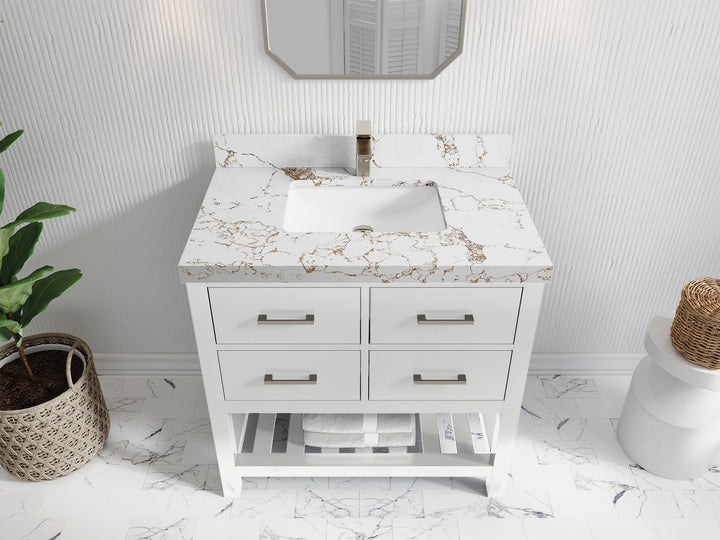 Parker 36 in. W x 22 in. D Single Sink Bathroom Vanity - photo 32