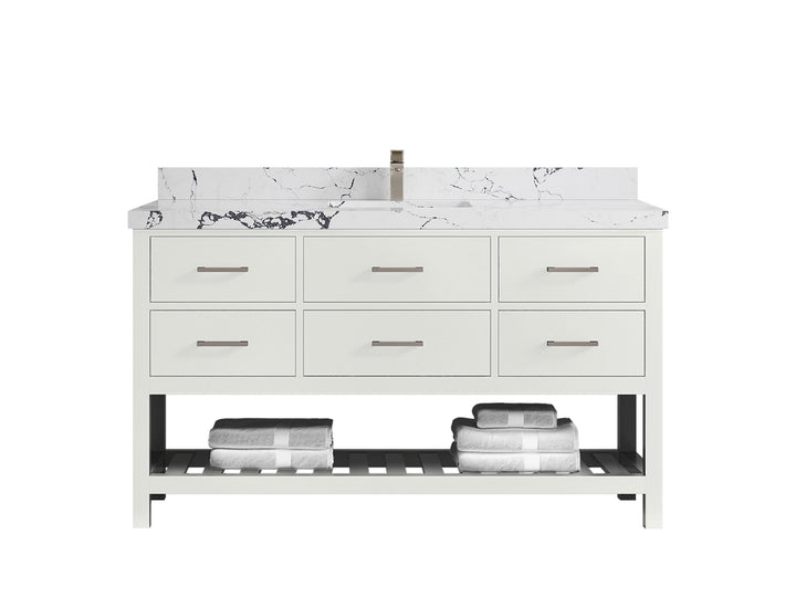 Parker 60 in. W x 22 in. D Single Sink Bathroom Vanity - photo 34