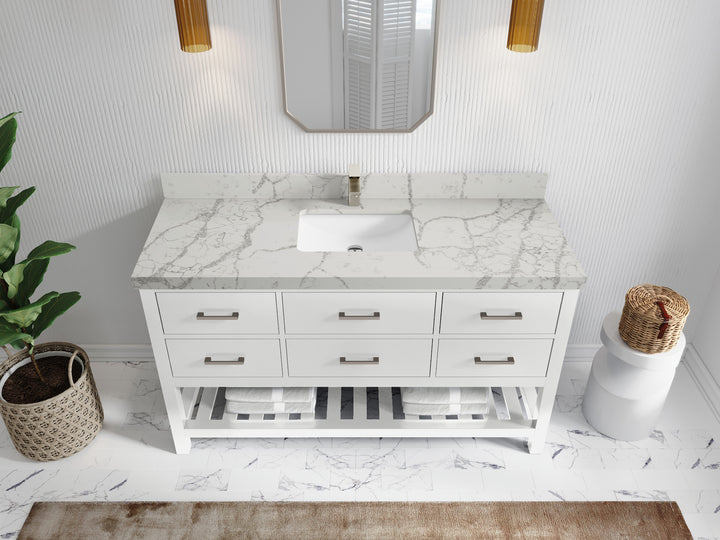 Parker 60 in. W x 22 in. D Single Sink Bathroom Vanity - photo 35