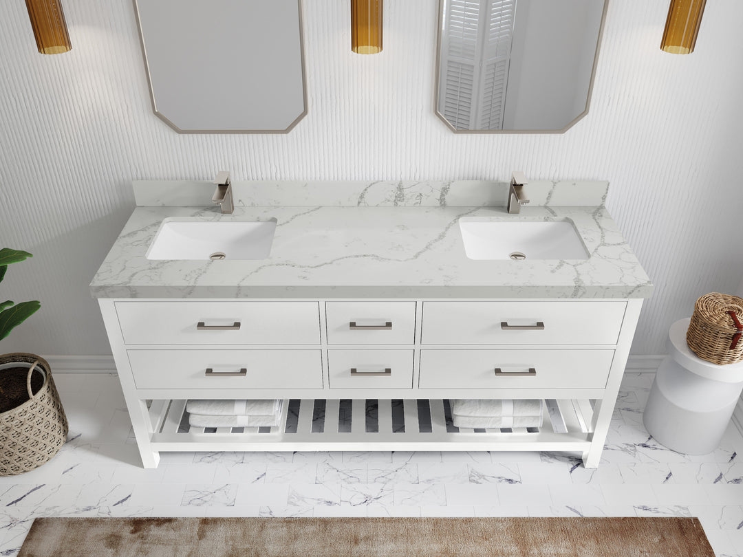 Parker 72 in. W x 22 in. D Double Sink Bathroom Vanity