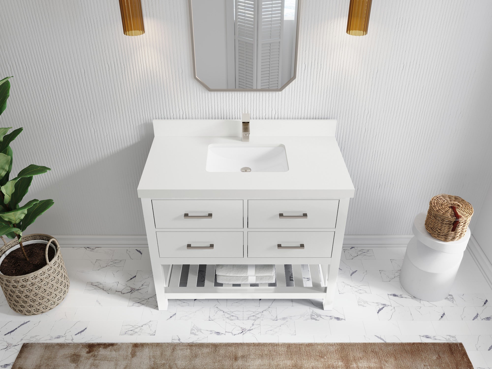 Parker 42 in. W x 22 in. D Single Sink Bathroom Vanity
