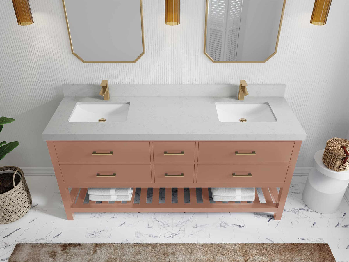 Parker 72 in. W x 22 in. D Double Sink Bathroom Vanity