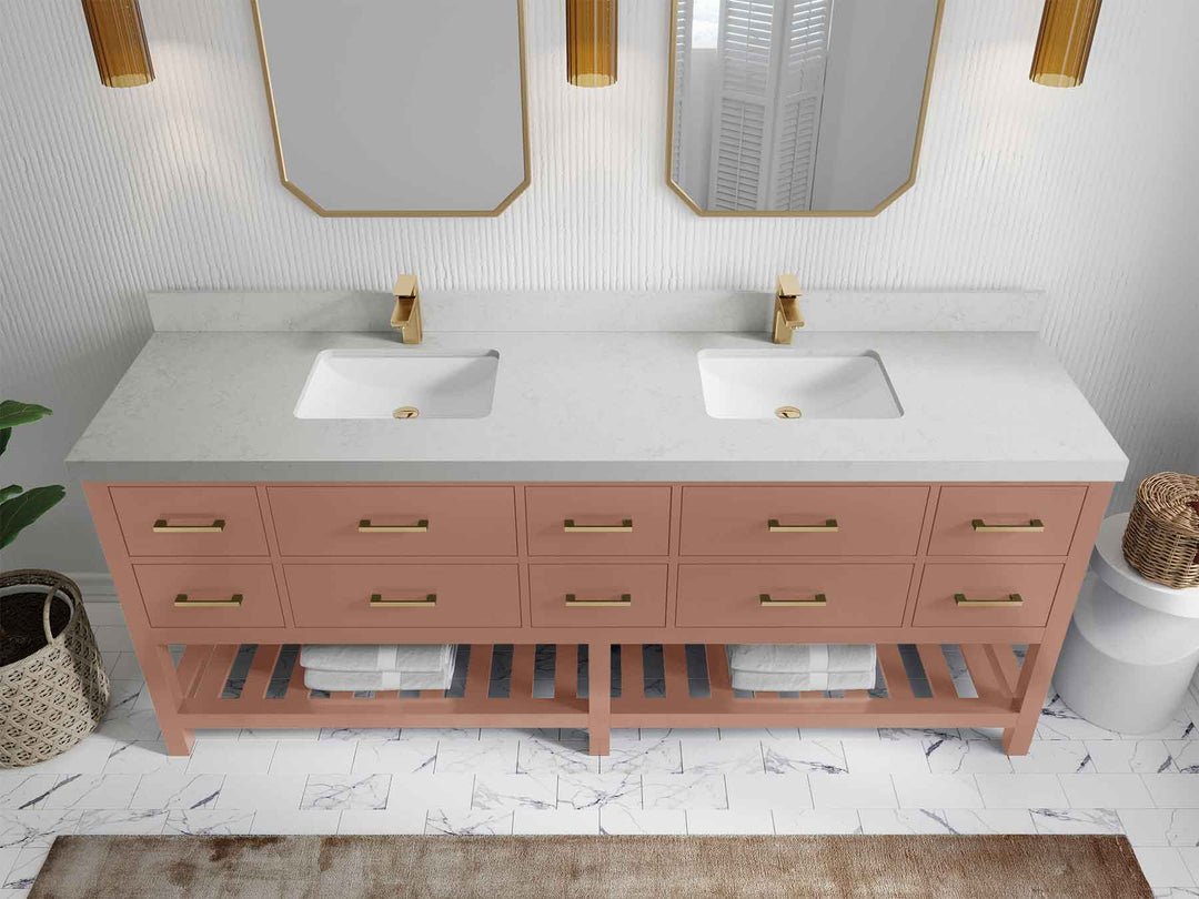 Parker 84 in. W x 22 in. D Double Sink Bathroom Vanity