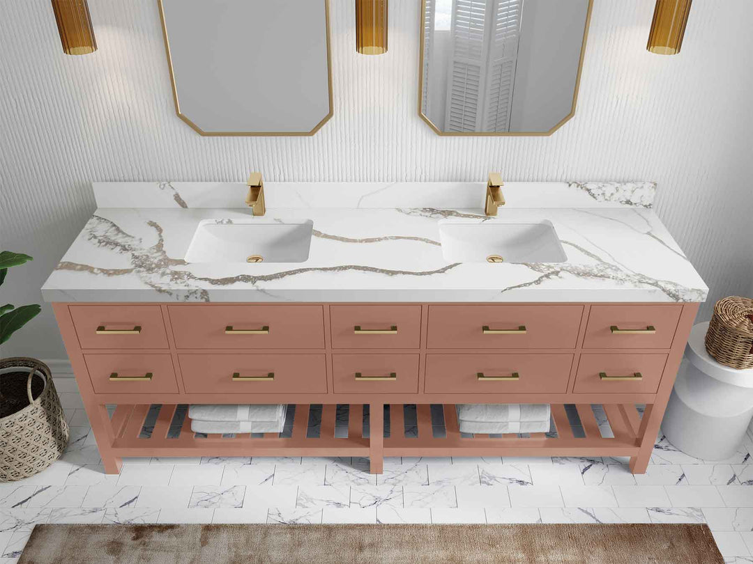 Parker 84 in. W x 22 in. D Double Sink Bathroom Vanity