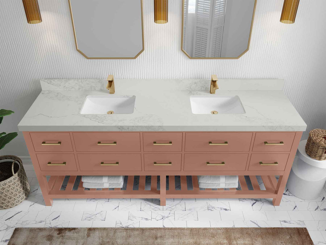 Parker 84 in. W x 22 in. D Double Sink Bathroom Vanity