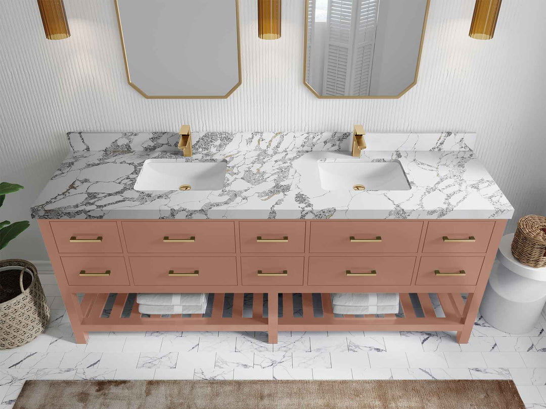 Parker 84 in. W x 22 in. D Double Sink Bathroom Vanity